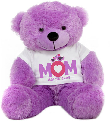 

Grab A Deal Big Teddy Bear wearing a Mom I Love You So Much T-shirt - 24 Inch(Purple)