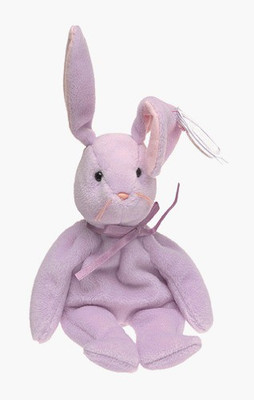 

TY Beanie Babies FloppiBunny Purple - 8 inch(Blue)