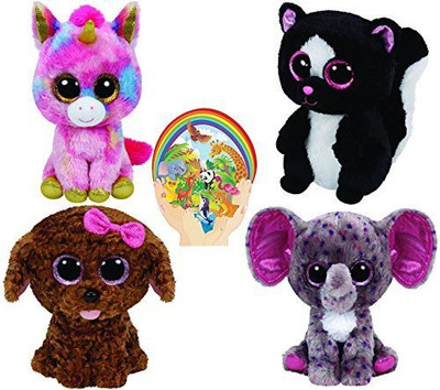 

TY Beanie Babies Fantasia Unicornflora Skunkmaddie Dog& - 12 inch(Pink)