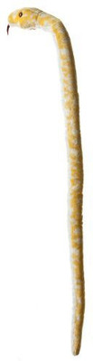 

Aurora Plush 50" Albino Burmese Python Jungle - 12 inch(Brown)