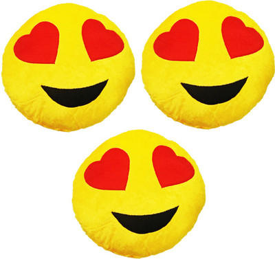 

Golddust VKI3x1 Smiley Emoticon Decorative Cushion - 15 inch(Multicolor)