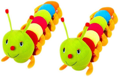 

VRV Multicolor Catterpiller toy 25cm Set Of 2 - 12 cm(Multicolour)
