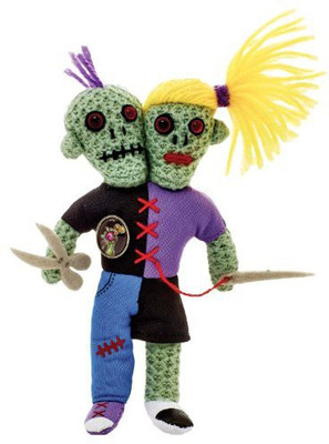Kids Preferred Yarn Zombies Couple "Brad & Angie" The True Love Juju - 7.8 inch(Green)