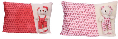 

ESHTYLE Linea Pillow with Teddy 40cm - 6 Inch(Red, Pink), Pink;red