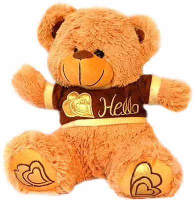 

Grab A Deal Hello Teddy Bear Soft Toy - 16 Inch(Golden Brown)