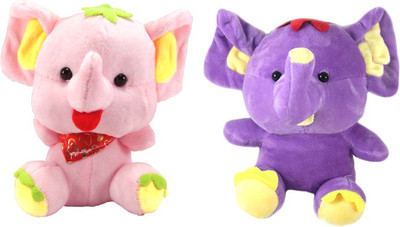 

Tickles Cute Elephants - 17 cm(Pink, Purple)