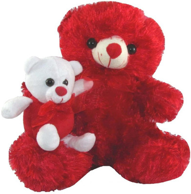 

Tickles Teddy with a Kid - 32 cm(Red)