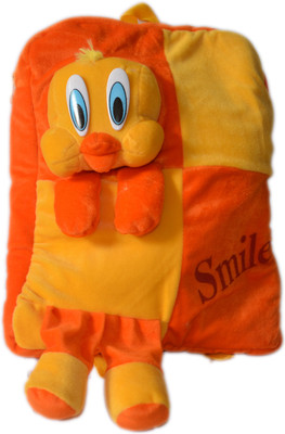 MGPLifestyle MGP Creation Smiley Tweety soft Toy Bag School Bag Multicolor, 14 inch
