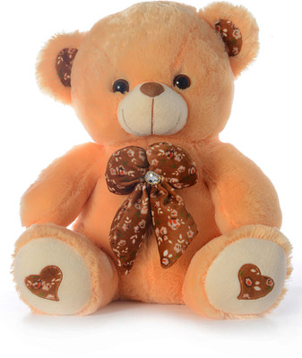

Dimpy Stuff Bear W/Muffler (Flower Print) Sitting 40Cm - 40 cm(Brown)