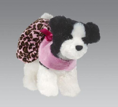 

Douglas Toys Gwen Shihtzu Plush Dog With Pink Cheetah Coat(White)