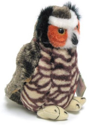 

Wild Republic Great Horned Owl Audubon Plush Bird (Authentic Bird Sound)(Brown)