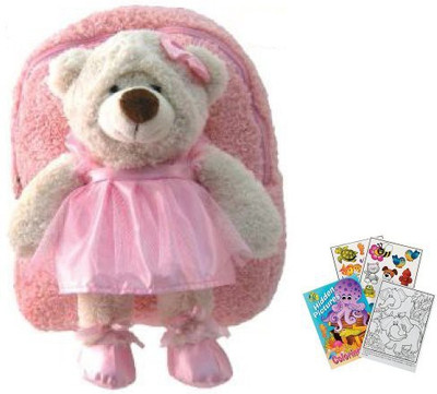 

Kreative Kids 2 Item Bundle 8281 Pink Ballerina Bear Plush Backpack +(Pink)