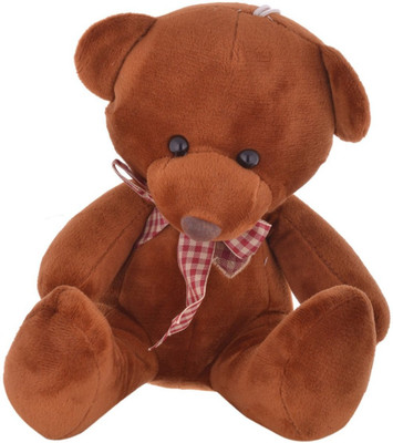 

Twisha Bear Checks Ribbon Dark Brown - 8 inch(Brown)