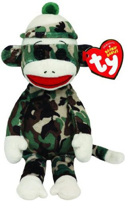 

TY Beanie Babies Sock Monkey Camouflage Plush - 25 inch(Multicolor)