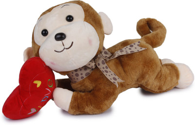 

Dayzee VALENTINES MONKEY WITH HEART - 35 cm(BROWN[[RED)