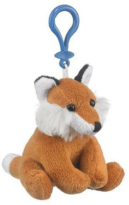 

Wildlife Artists Fox Plush Red Fox Animal Backpack Clip Keychain Wildlife(Brown)