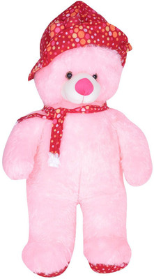 

Atorakushon Cute Soft Standing Bow Cap Teddy Bear - 105 cm(Multicolor)