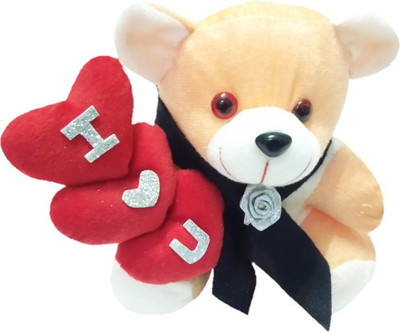 

Aparshi Love stuffed teddybear soft toy - 24 cm(Multicolor)