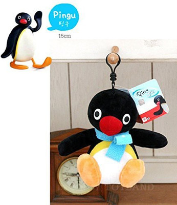 

PLUSH TOY Cute Bag Hanger Hook Holder Pingu Penguin Animal Gift Doll - 13 inch(Black)