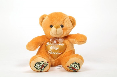 

DealBindaas Valentine Stuff Toy Teddy Bear Sitting with inbuilt Heart - 25 Cms(Multicolor)