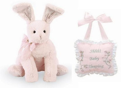 

Bearington Cottontail Bunny Rabbit Musical Plush And Ba Sleeping Pillow - 9 inch(Pink)