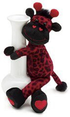 

Burton & Burton Lovely Red Giraffe 11" Vase Hugger Animal Plush(Red)