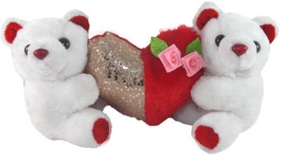 

Tickles Special Heart Teddy - 14 cm(White)