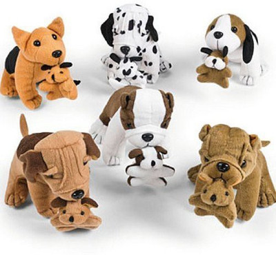 

Fun Express Plush Dogs Holding Puppies (1 Dozen) - 25 inch(Multicolor)