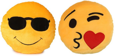 

Deals India Deals India Soft COOL Dude and Face throwing a kiss Smiley cushion - 35 cm(Smiley2&F)(Set of 2) - 35 cm(Multicolor)