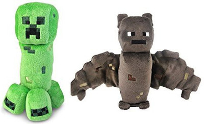 

Mojang Minecraft Creeper And Bat Plush Set8 Inches(Green)