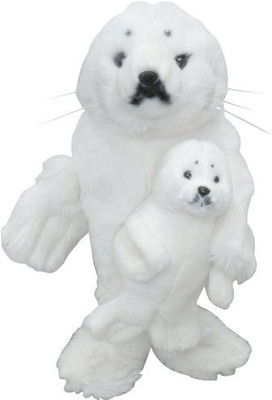 Nic Nac Plush Seal With Ba 16"(White)