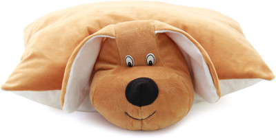 

Annie Teddy Pillow Stuff Toy Folding Cushion Dog - 10 cm(Brown)