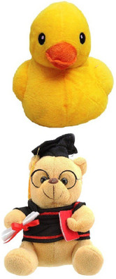 

VRV Soft Musical Scholar Teddy Bear and Musical Hangable Duck 20cm - 20 cm(Yellow)