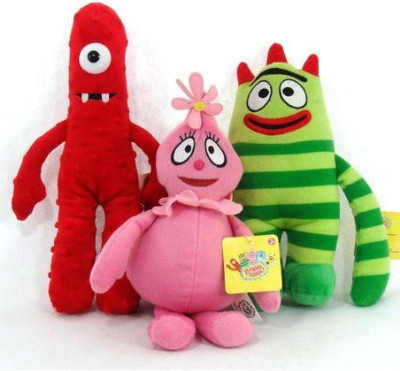 

Yo Gabba Gabba Set Of 3 Plush Dolls Muno Brobee & Foofa 9 Inches(Red)