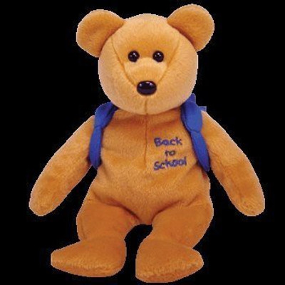 

ty Books The Bear Blue Backpack And "Back To School"(Orange)