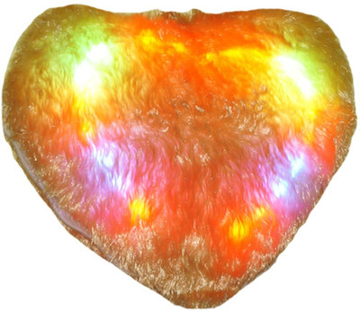 

Muren Heart shaped soft toss cushion with Changing LED Light - 9(Golden Yellow)