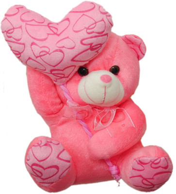 

Origin Soft Pink Teddy with Heart - 19 cm(Pink)