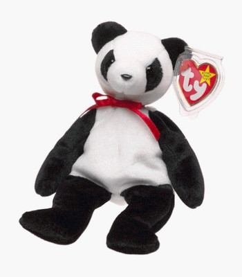

TY Beanie Babies Fortune The Panda Bear(Black)