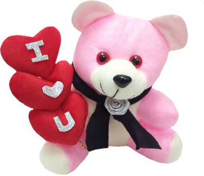 

Aparshi Pinky ILU stuffed teddybear soft toy - 24 cm(Multicolor)