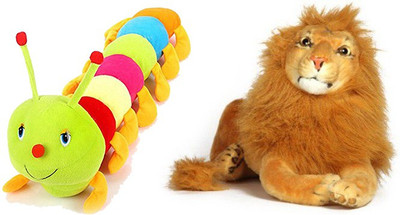 

Swastikunj Stuffed Lion(32 Cm) And Colourful Caterpillar (55 Cm)Combo - 10 cm(Multicolor)