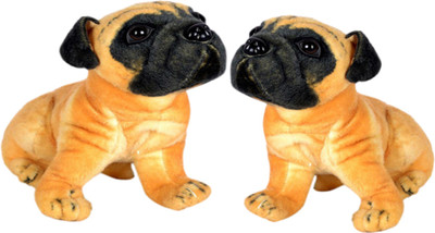

Alexus Two Pug Dog - 32 cm(Multicolor)