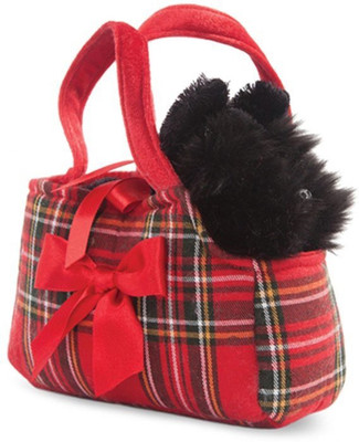 

Hamleys Fancy Pal Scottie in Tartan Bag - 8 Inch - 16 cm(Multicolor)