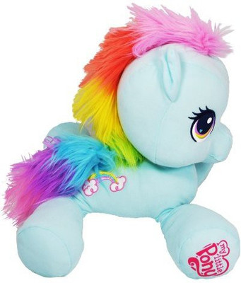 

Hasbro My Little Pony 16 Inch Tall Exclusive Jumbo Plush Rainbow - 8 inch(Blue)