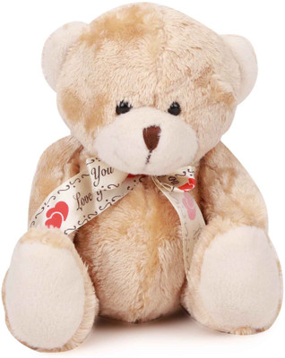 

Starwalk Bear Plush Beige Colour with Love You Ribbon - 20 cm(Multicolour)