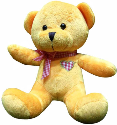 

Soft Buddies Cute Bear with Bow - 7 inch(Yellow)