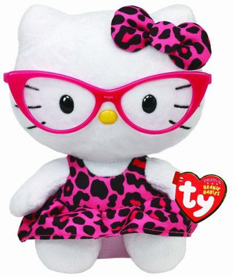 

TY Beanie Babies Hello KitPlush Pink Leopard Nerd - 15 inch(White)