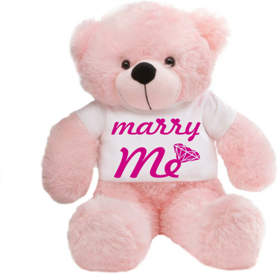 

Grab A Deal Big Teddy Bear wearing a Marry Me T-shirt - 24 inch(Pink)