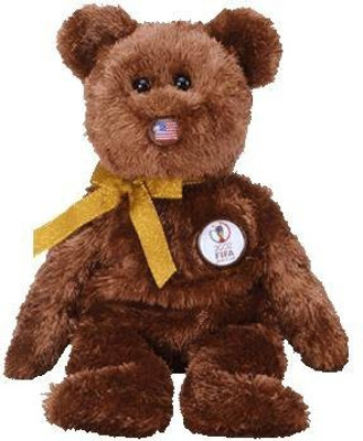 

TY Beanie Babies 2002 Fifa World Cup Champion Bear - 135 inch(Brown)