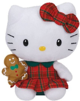 

ty Hello Kit Red Plaid Dress - 8 inch(White)