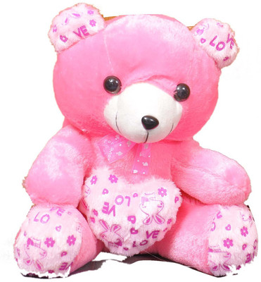 VRV Soft Toys Pink Teddy Bear - 25 cm(Pink)